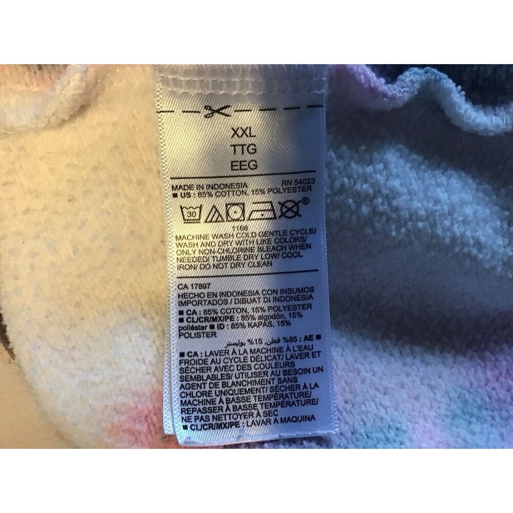 Old Navy Tie Dye Sweatshirt XXL Pink Stripes Thick Heavy Warm - Picture 7 of 7